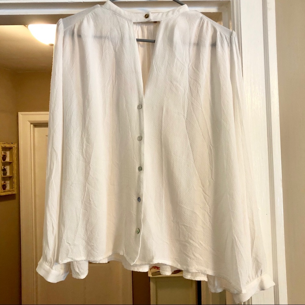Altar’d State Embroidered Button Down Keyhole Top - Picture 2 of 7